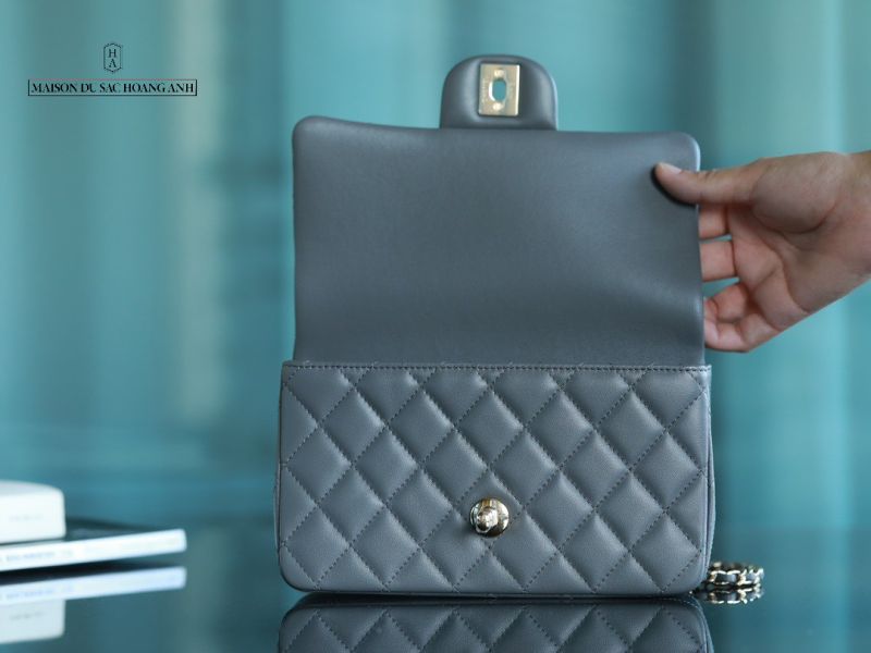 Chanel Flap Bag With Top Handle Lambskin