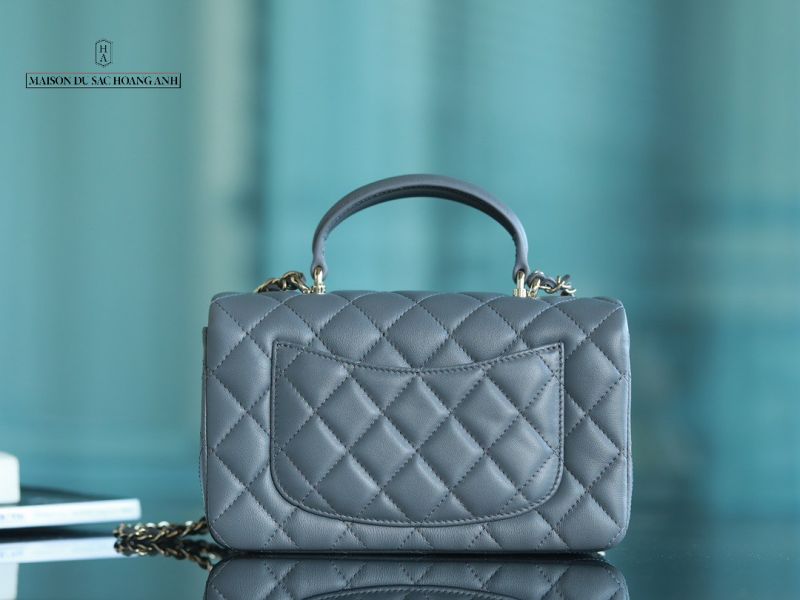 Chanel Flap Bag With Top Handle Lambskin