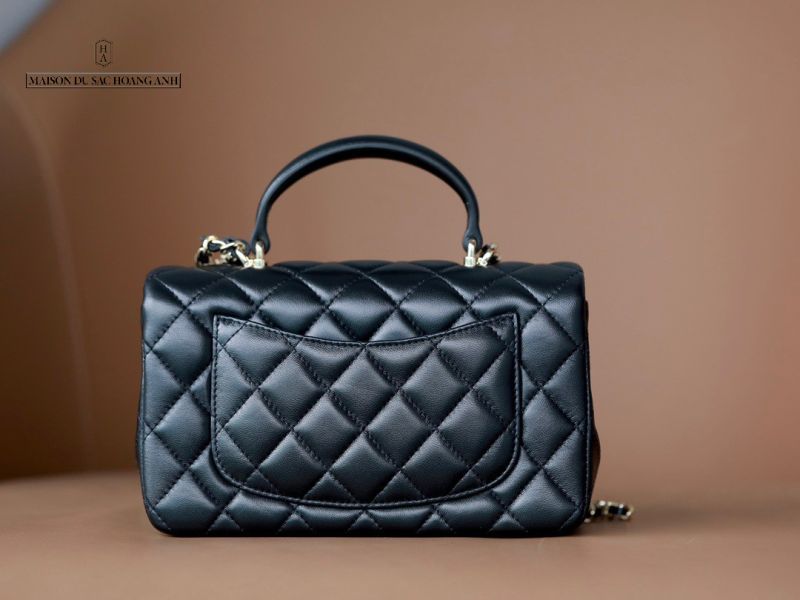 Chanel Flap Bag With Top Handle Lambskin