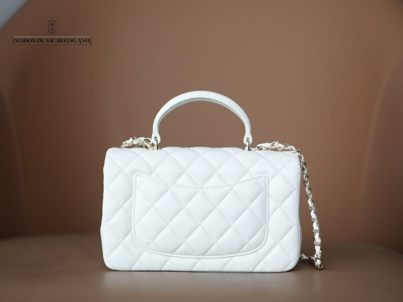 Chanel Flap Bag With Top Handle Lambskin