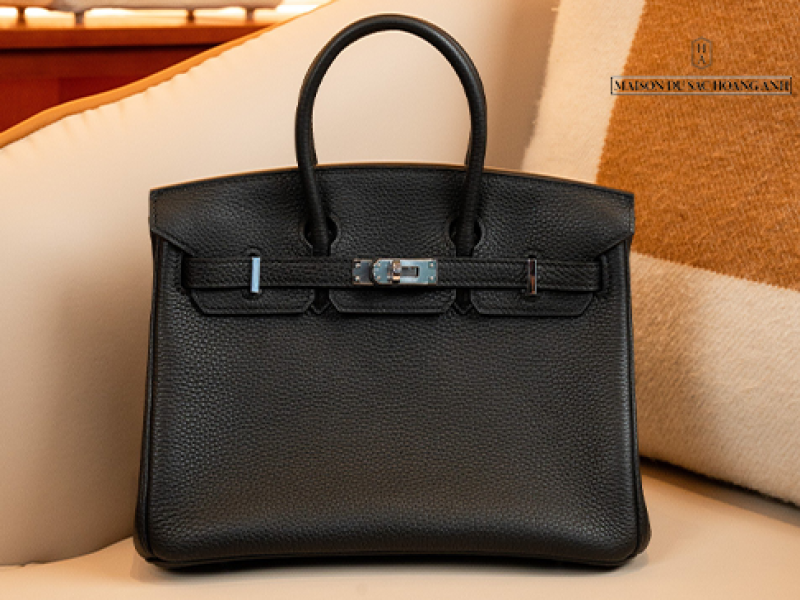 Túi Hermes Birkin 25 Black Togo silver
