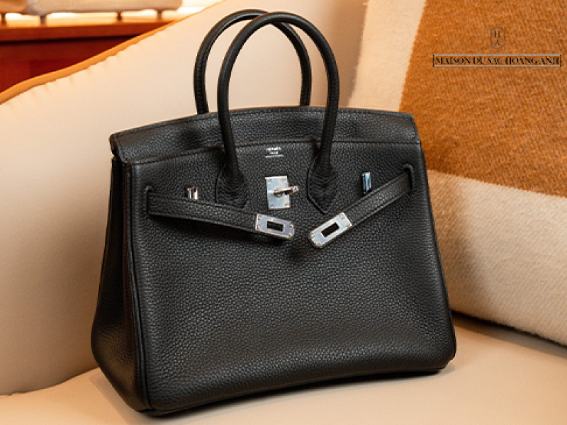 Túi Hermes Birkin 25 Black Togo silver