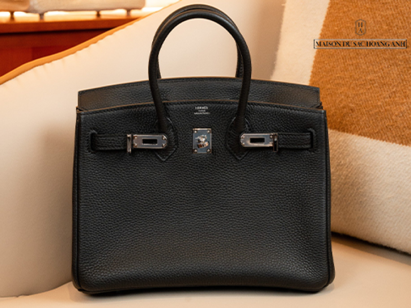 Túi Hermes Birkin 25 Black Togo silver