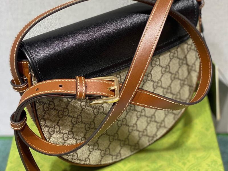 Black & Brown Small Padlock Shoulder Bag