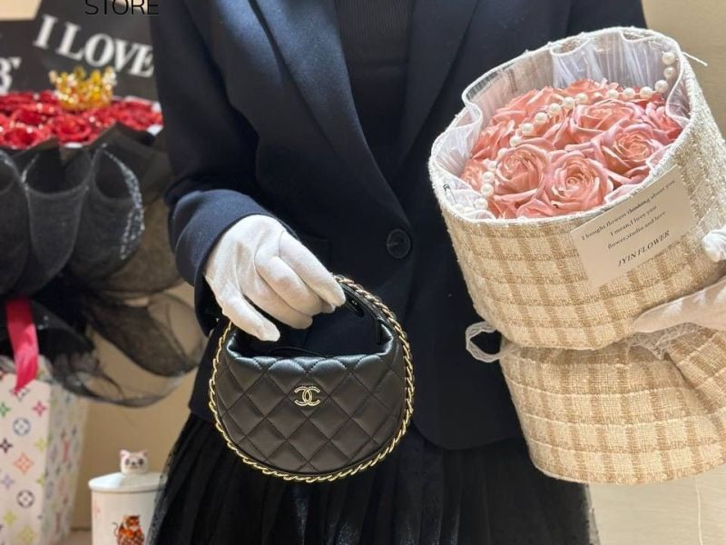 Chanel 23C Mini Pouch Black