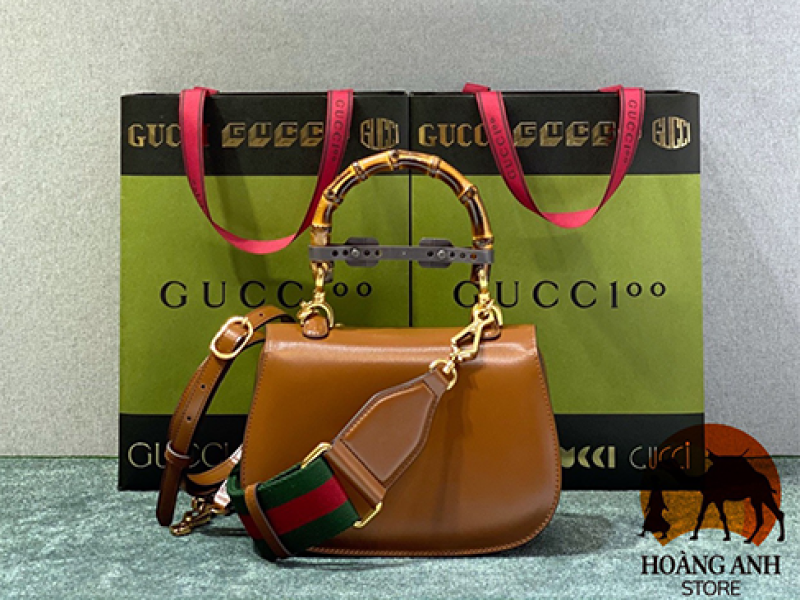 Túi Gucci Small Top Handle Bag With Bamboo