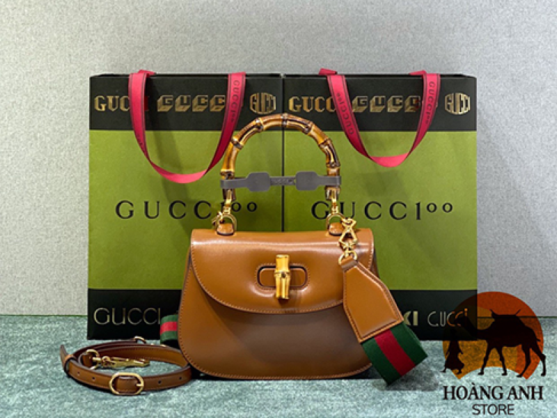 Túi Gucci Small Top Handle Bag With Bamboo