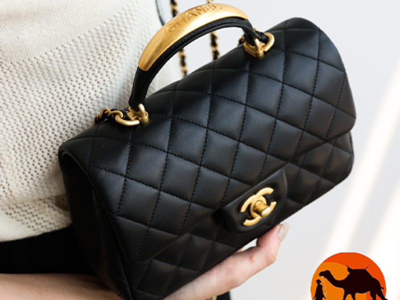 Chan..el Flap Bag With Top Handle.