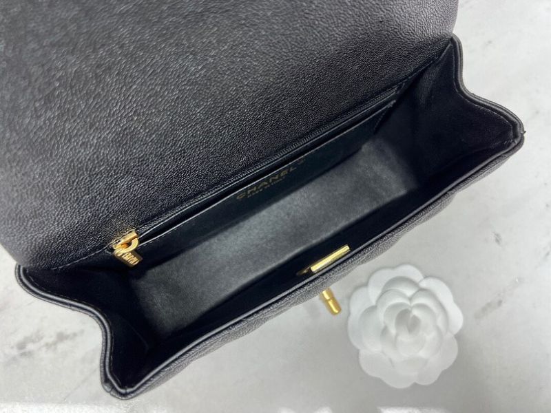 Chanel Flap Bag With Top Handle Lambskin
