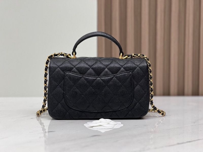 Chanel Flap Bag With Top Handle Lambskin