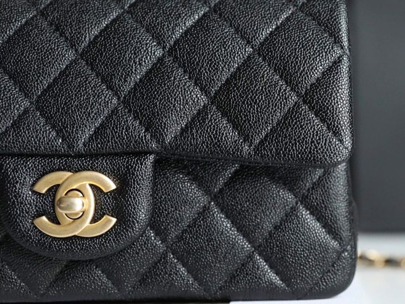 Chanel Flap Bag With Top Handle Lambskin