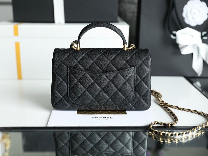 Chanel Flap Bag With Top Handle Lambskin