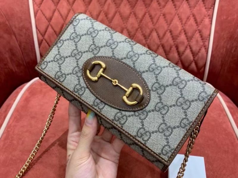 Túi Gucci Horsebit 1955 wallet with chain