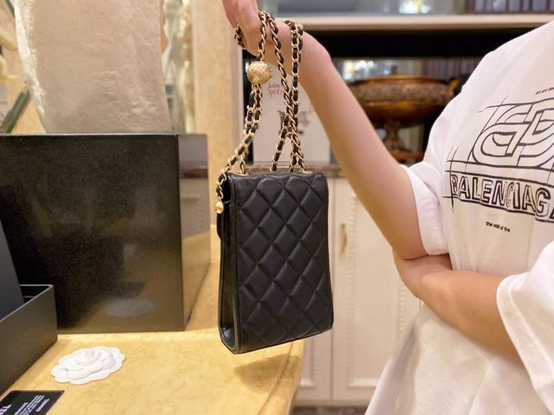 Chanel Classic Flap phone holder with chain