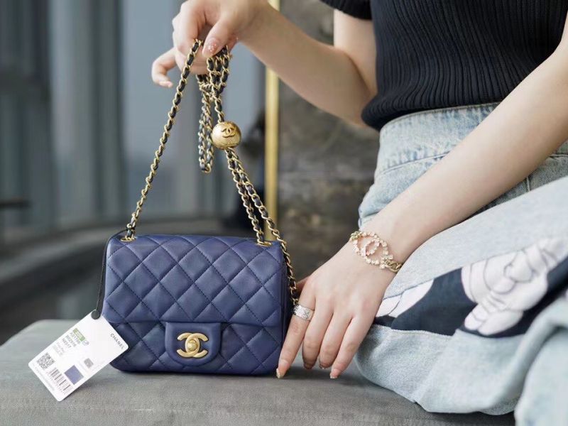Chanel Dark Flap Bag 17cm