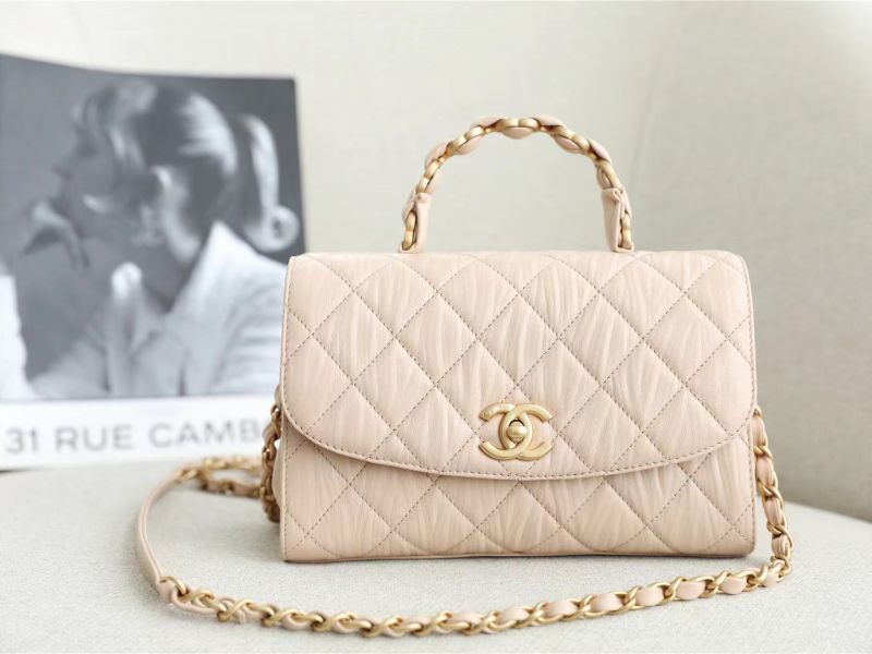 Túi Xách Chanel Mini Flap Bag Grained Calfskin & Gold-Tone Metal Beige