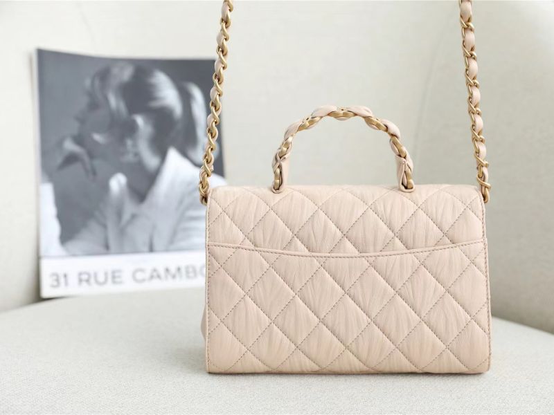 Túi Xách Chanel Mini Flap Bag Grained Calfskin & Gold-Tone Metal Beige