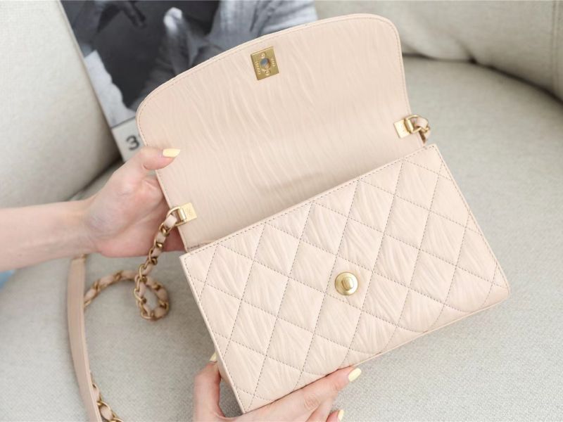 Túi Xách Chanel Mini Flap Bag Grained Calfskin & Gold-Tone Metal Beige