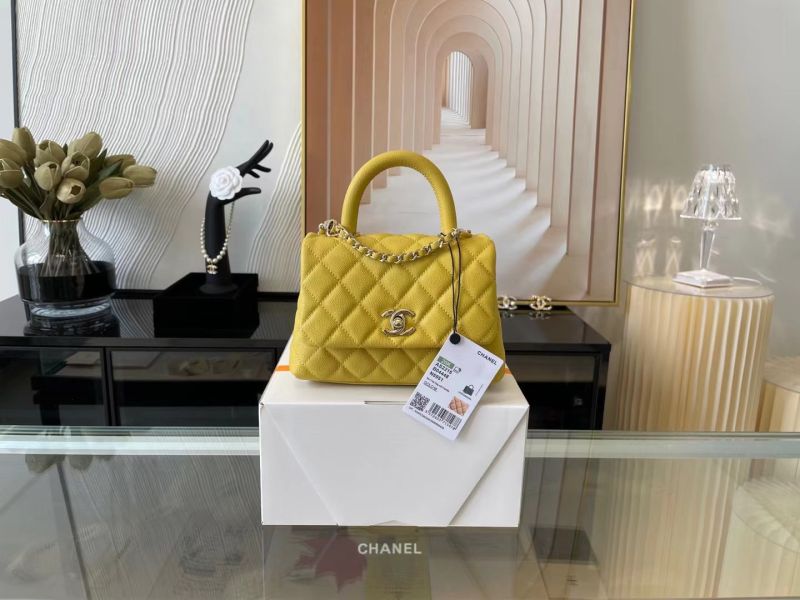 Chanel Coco 9.5 Flap Bag With Top Handle